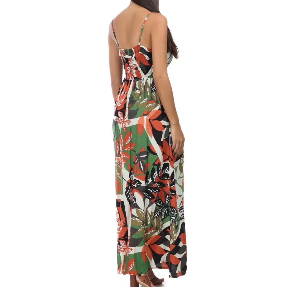 La Modeuse FASHION MATERNITY*Robe longue imprimé feuilles tropicales