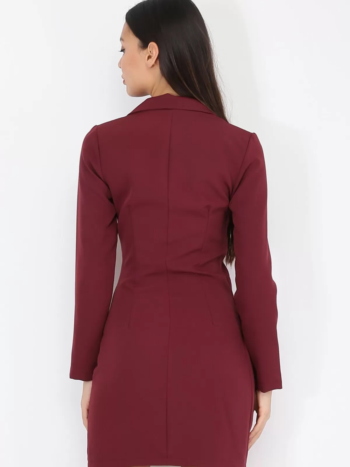 La Modeuse Business Collection | Grandes Tailles (44 Et +)*Robe portefeuille à boutons officiers