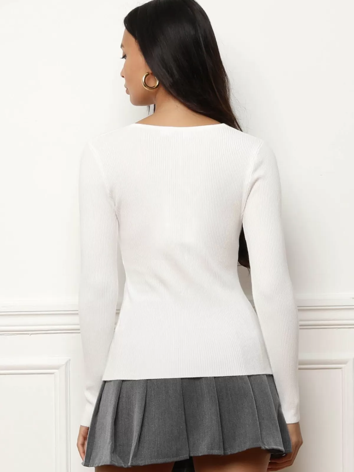 La Modeuse Pulls | Tops, T-shirts*Top à décolleté festonné