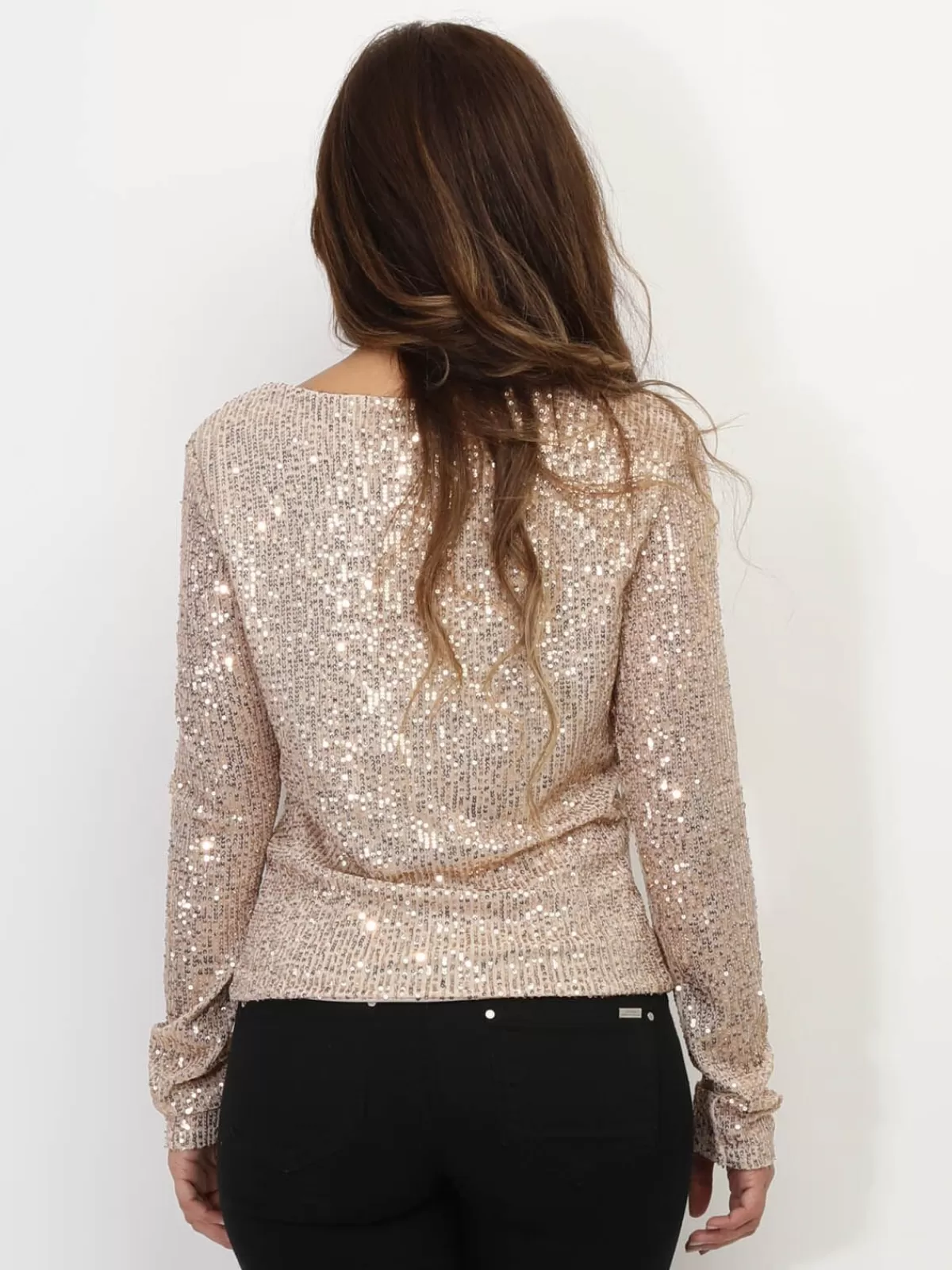 La Modeuse Tops, T-shirts*Top en sequins à manches longues