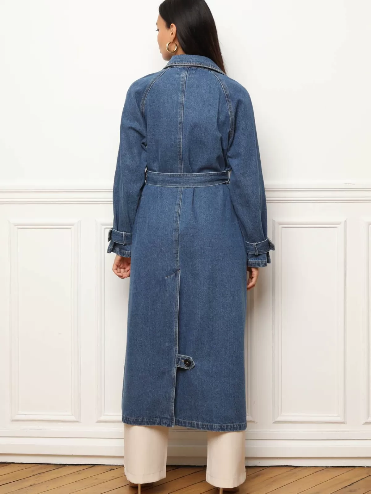 La Modeuse Business Collection | Grandes Tailles (44 Et +)*Trench en denim à nouer