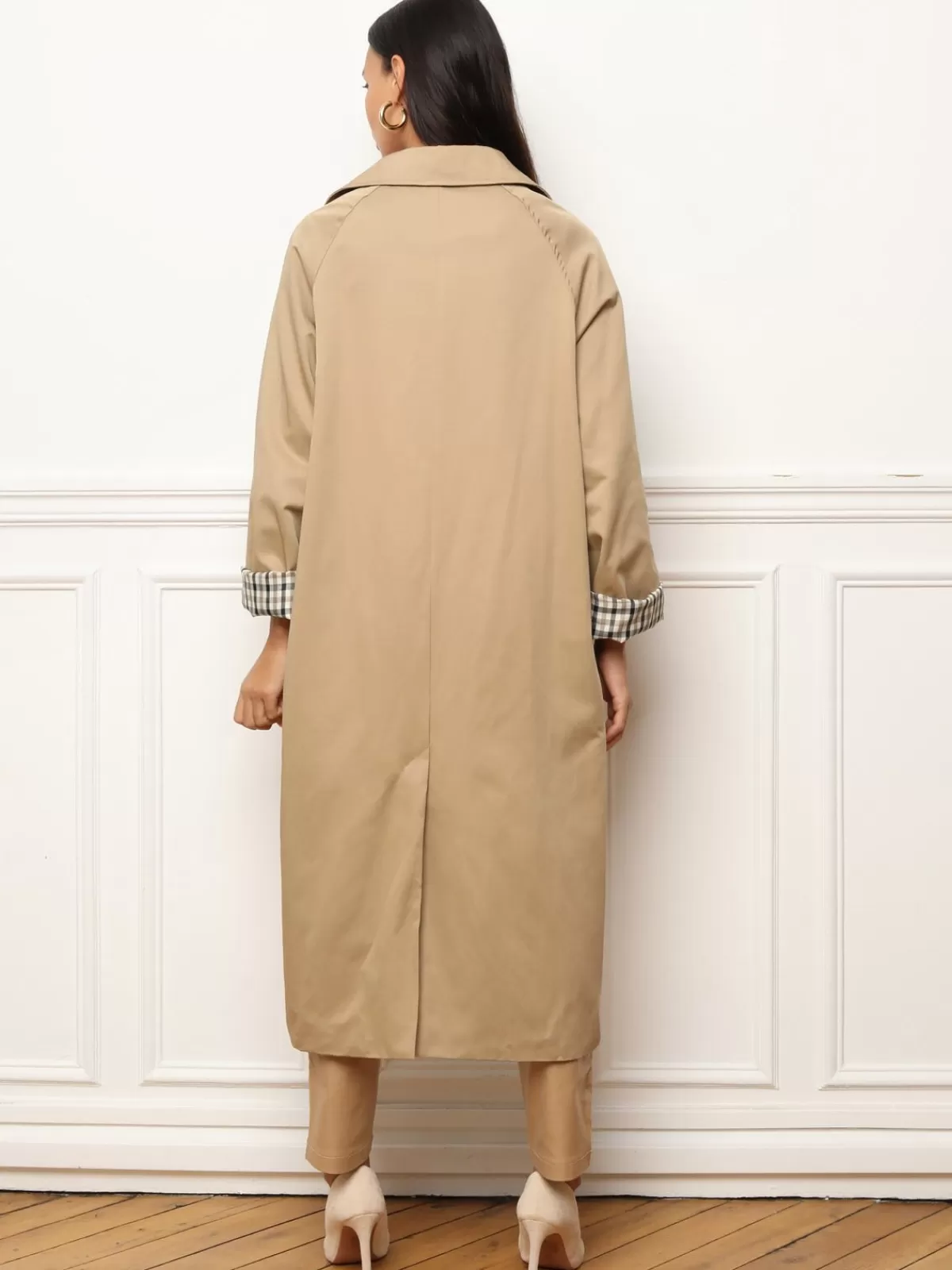 La Modeuse Best Sellers De La Modeuse | Business Collection*Trench oversize avec doublure à carreaux