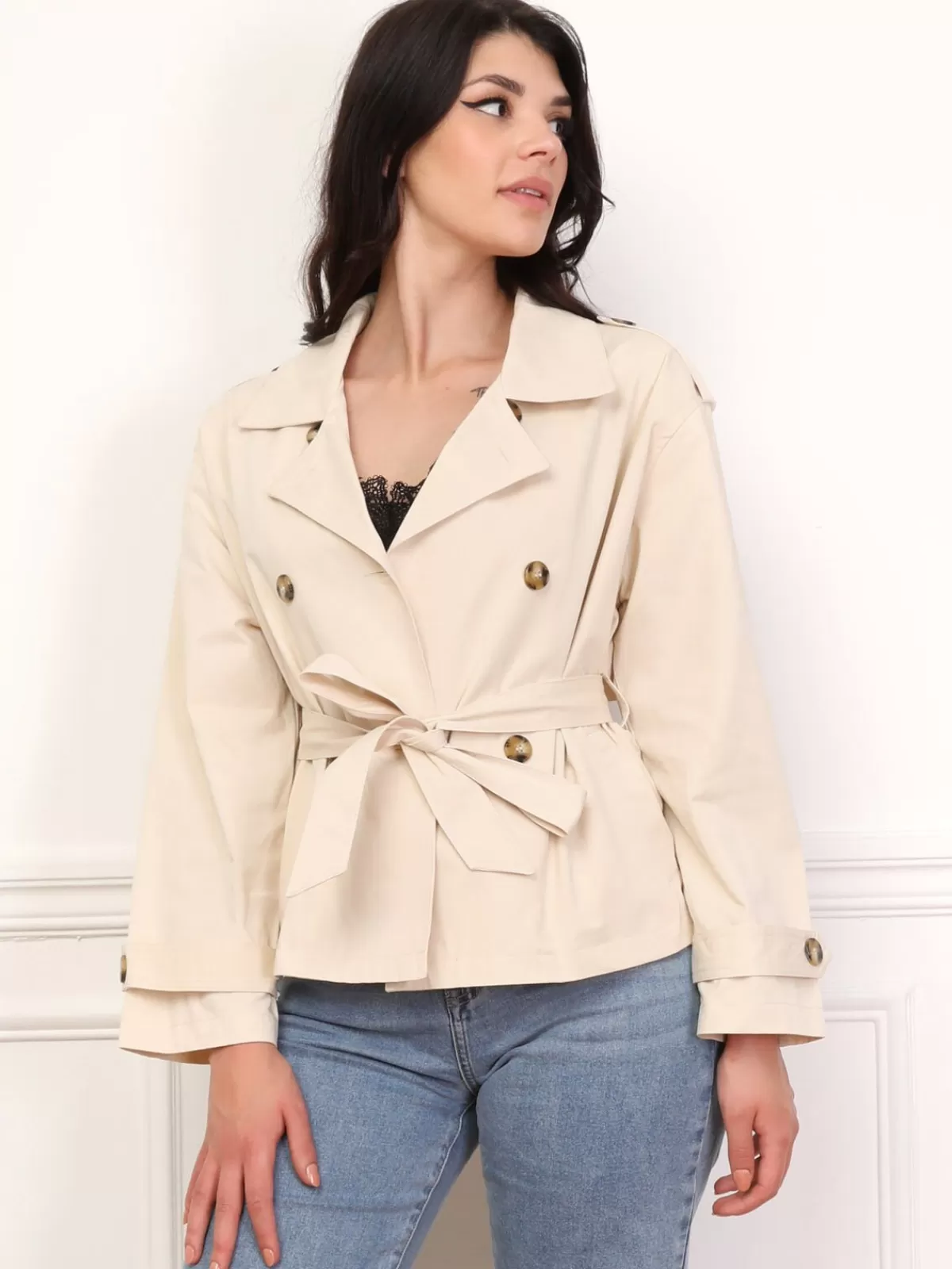 La Modeuse Business Collection | Trenchs*Trench-coat court ceinturé