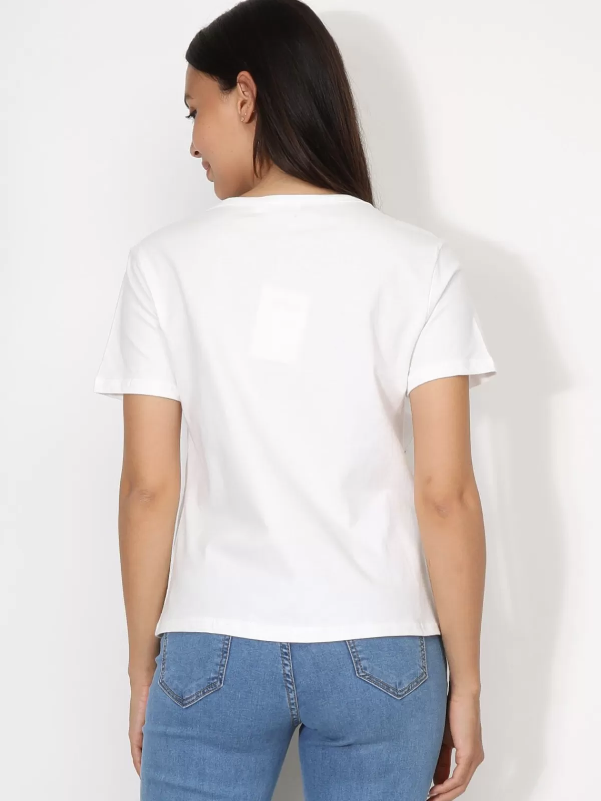 La Modeuse Tops, T-shirts*T-shirt en coton à fleur plissée XXL