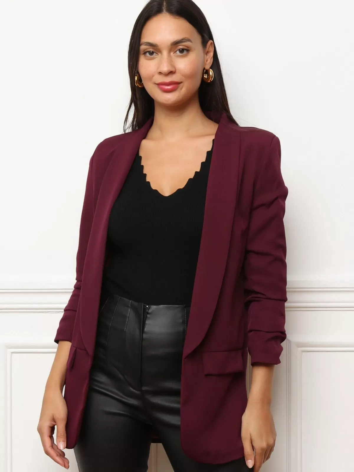 La Modeuse Collection Cérémonies | Business Collection*Veste blazer à manches retroussées