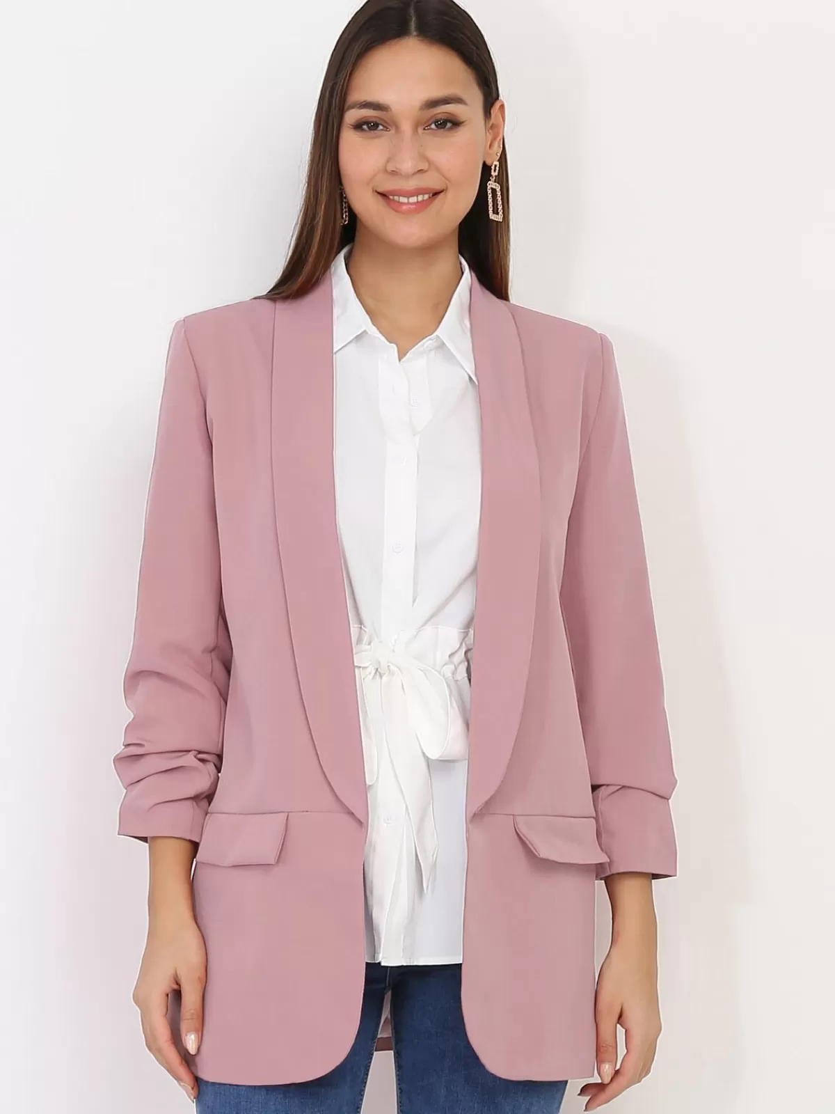 La Modeuse Collection Cérémonies | Business Collection*Veste blazer à manches retroussées