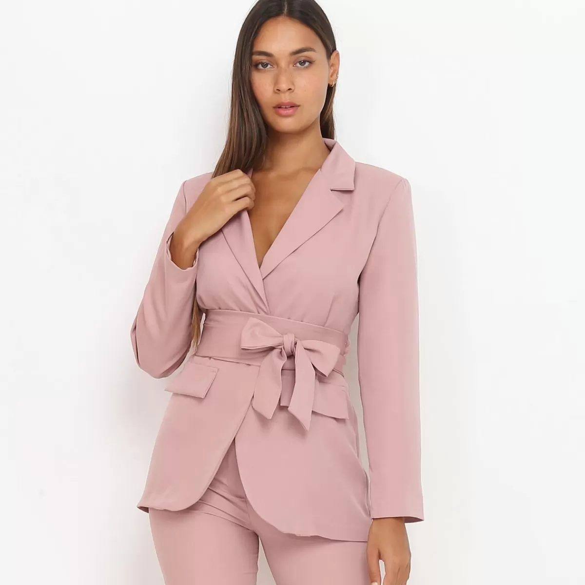 La Modeuse Business Collection | Grandes Tailles (44 Et +)*Veste blazer à nouer