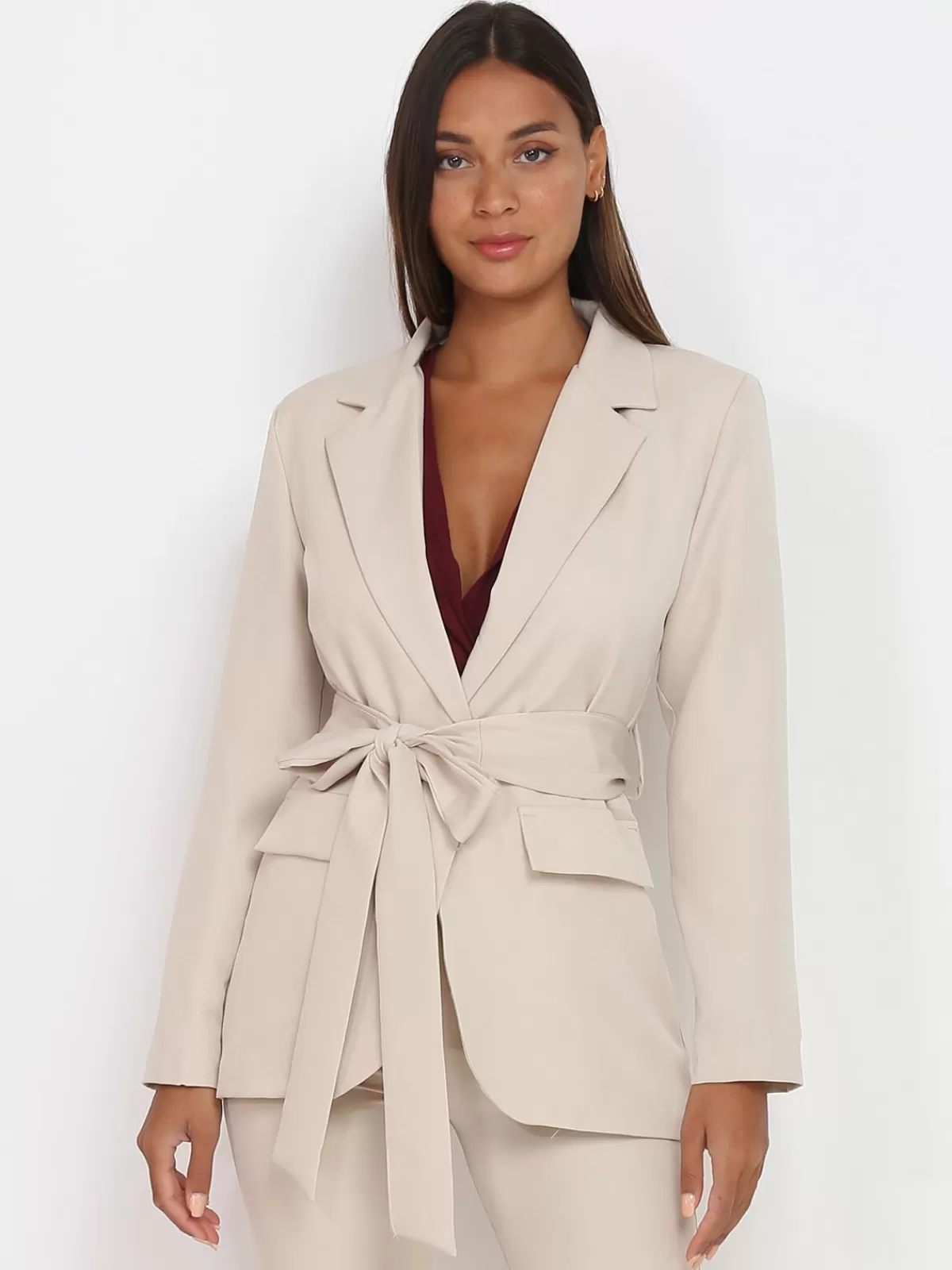 La Modeuse Business Collection | Grandes Tailles (44 Et +)*Veste blazer à nouer