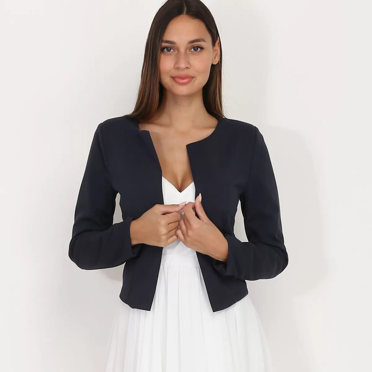 La Modeuse Collection Cérémonies | Business Collection*Veste courte sans col